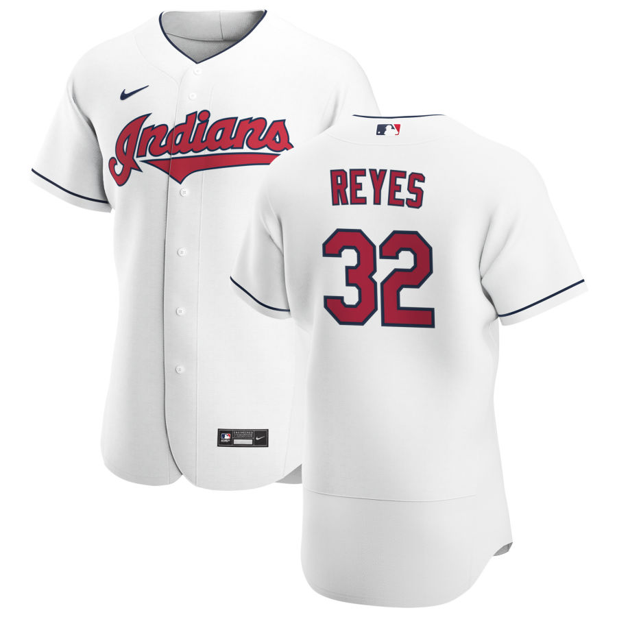 Cleveland Indians 32 Franmil Reyes Men Nike White Home 2020 Authentic Team MLB Jersey